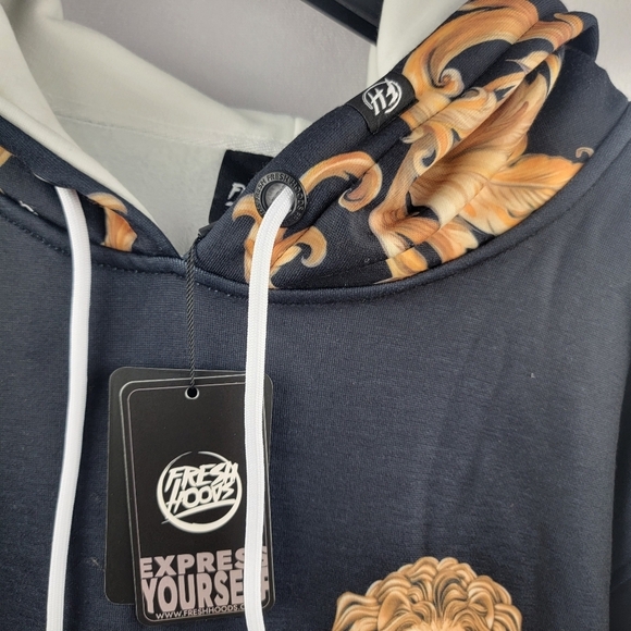 NWT Fresh Hoods Bourgeois fuzzy lined kangaroo pouch hoodie Size 3XL - Picture 5 of 7